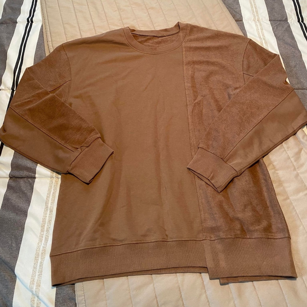Surenow mens patchwork sweatshirt NWT size large